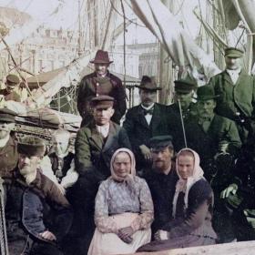 Ålänningar i Helsingfors hamn 1905