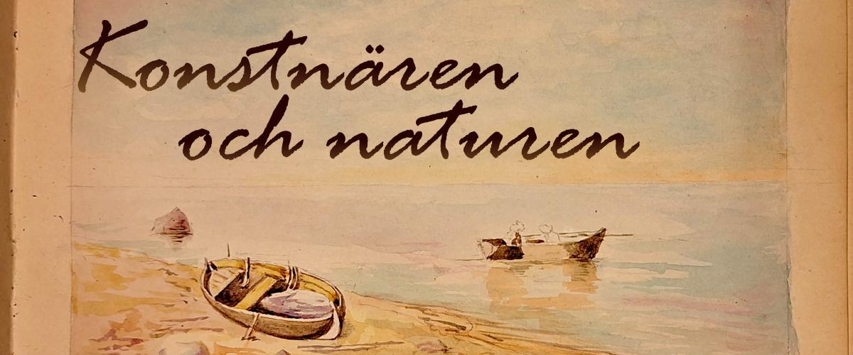 Tecknad båt på stranden
