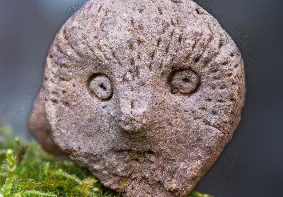 Ansiktet på en lerfigur