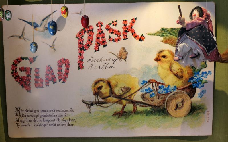 Påskkort med kycklingar