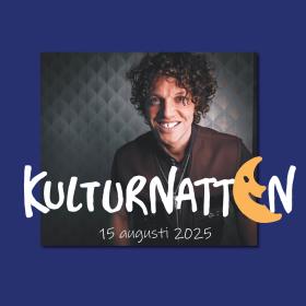 Kulturnattslogo och foto på Nassim al Fakir