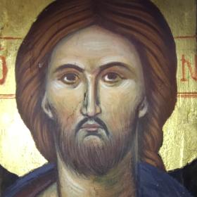 Detalj av ikon av Efti Papadopoulou Georlin