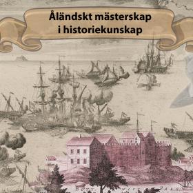 Historiska bilder samt texten Åländskt mästerskap i historiekunskap