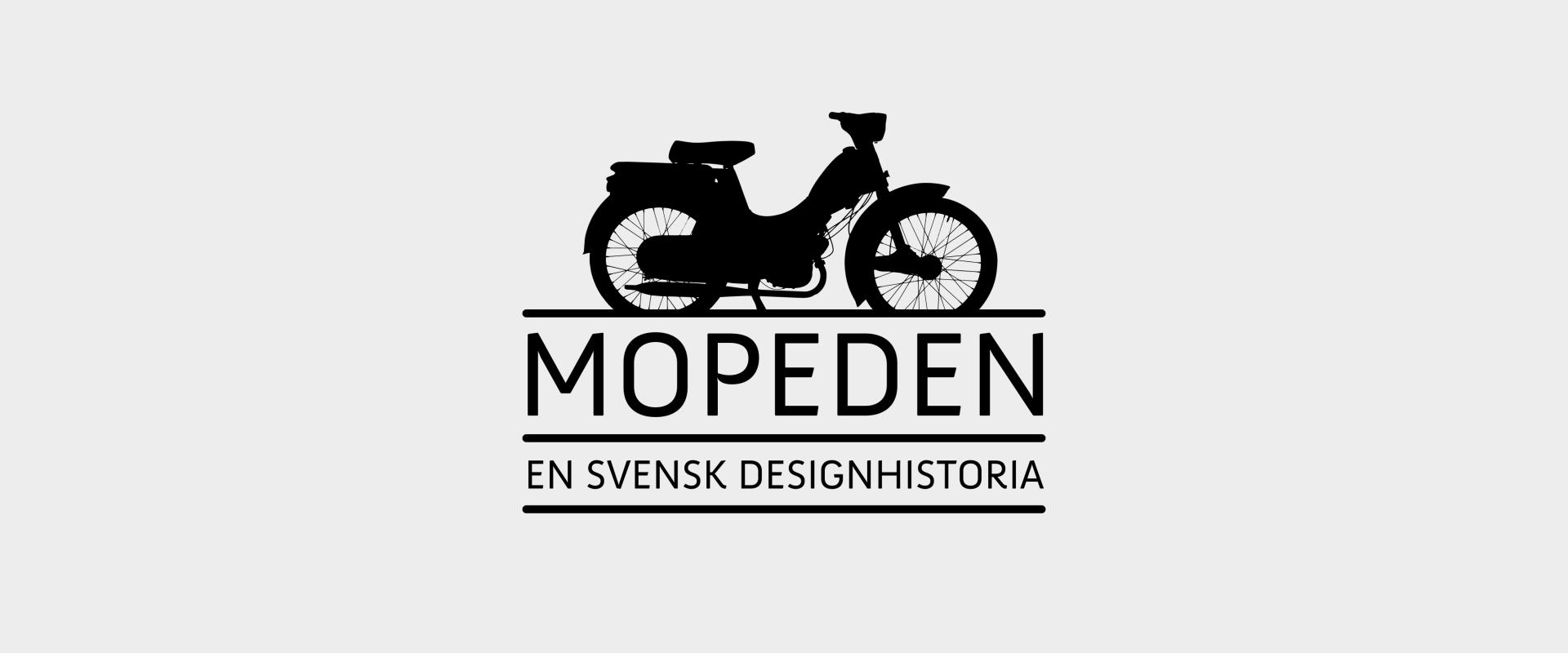 Svart siluett av en moped