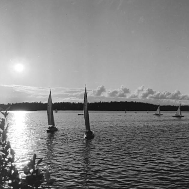 Segelregattan 1957 utanför Mariehamn