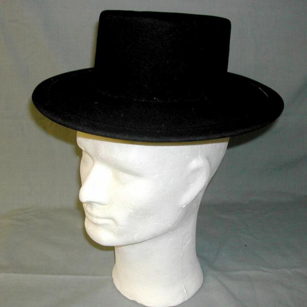 svart, hög hatt