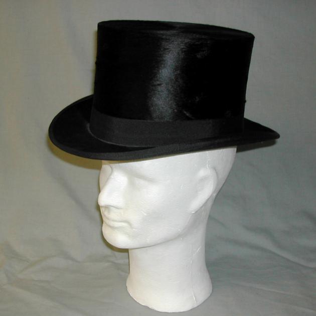 hög svart hatt