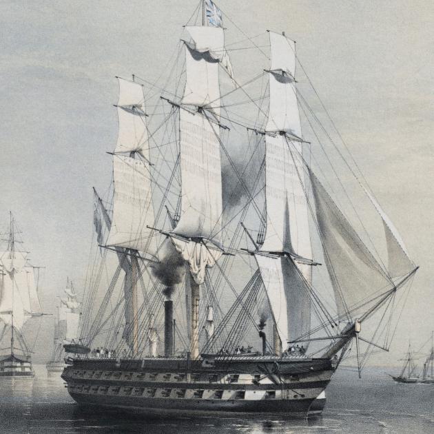Litografi (detalj), Oswald W. Brierly