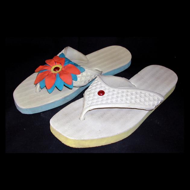 sandaler i vit plast