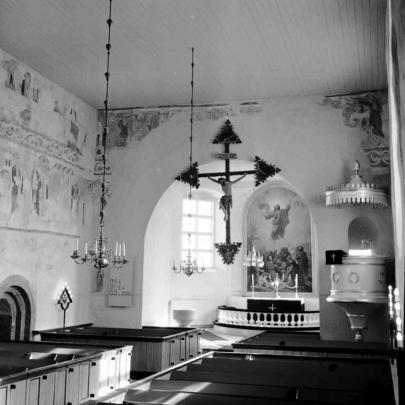 Lemlands kyrka Interiör i Lemlands kyrka