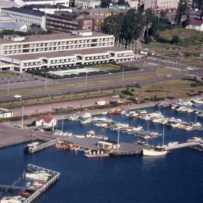 Hotell Arkipelag i Mariehamn med Österhamnen i förgrunden